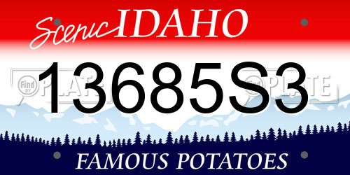 13685S3 Idaho License Plate