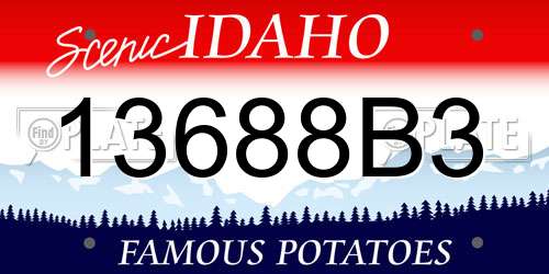 13688B3 Idaho License Plate