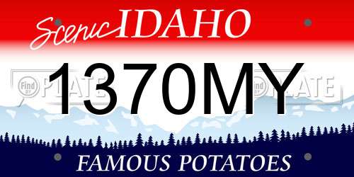 1370MY Idaho License Plate