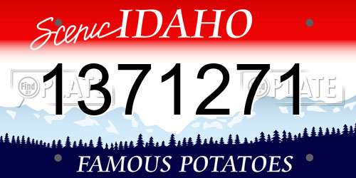 1371271 Idaho License Plate