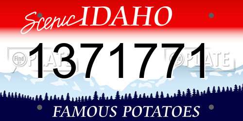 1371771 Idaho License Plate