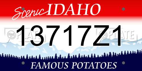 13717Z1 Idaho License Plate