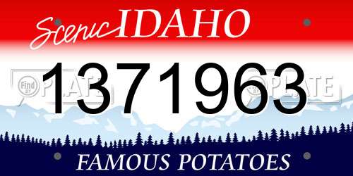 1371963 Idaho License Plate