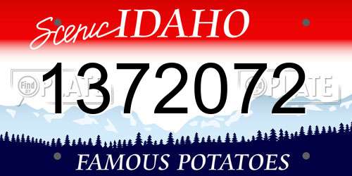 1372072 Idaho License Plate
