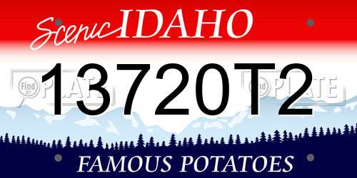 13720T2 Idaho License Plate