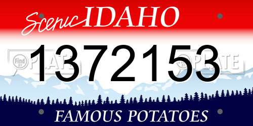 1372153 Idaho License Plate