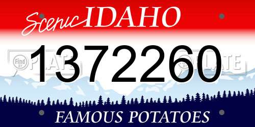 1372260 Idaho License Plate