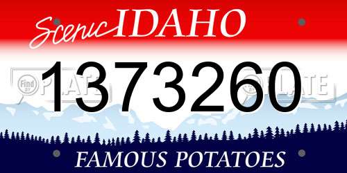 1373260 Idaho License Plate