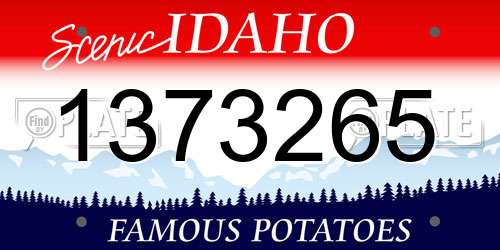 1373265 Idaho License Plate