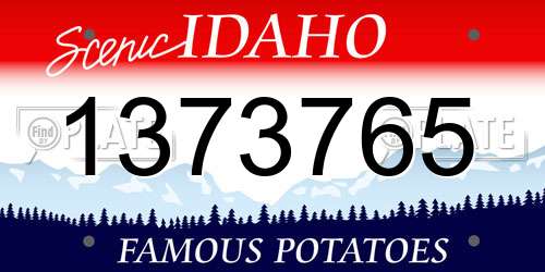 1373765 Idaho License Plate