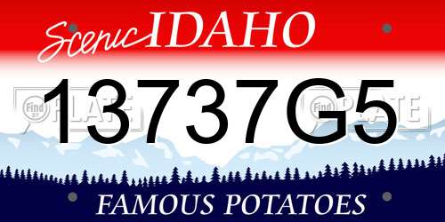 13737G5 Idaho License Plate