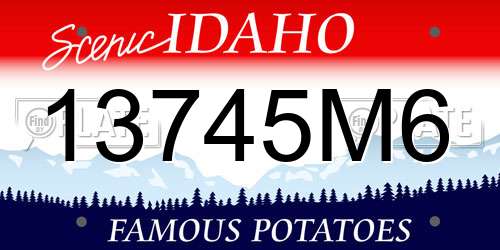 13745M6 Idaho License Plate