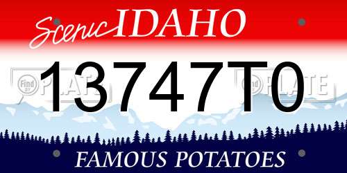 13747T0 Idaho License Plate
