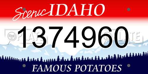 1374960 Idaho License Plate