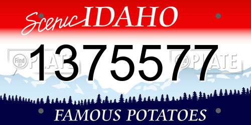 1375577 Idaho License Plate