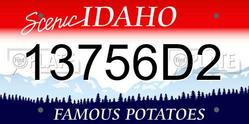 13756D2 Idaho License Plate