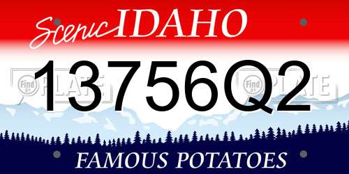 13756Q2 Idaho License Plate