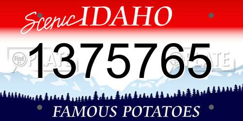 1375765 Idaho License Plate