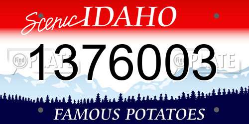 1376003 Idaho License Plate