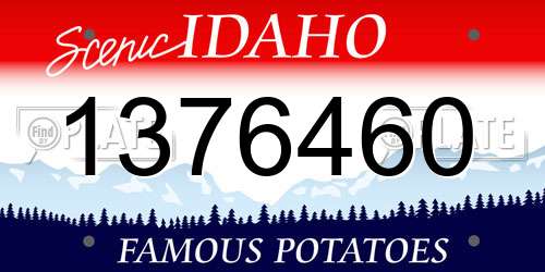 1376460 Idaho License Plate