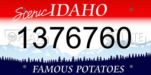1376760 Idaho License Plate