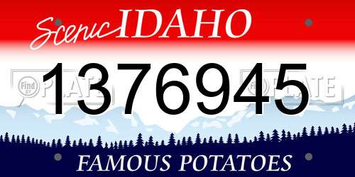 1376945 Idaho License Plate