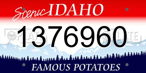 1376960 Idaho License Plate