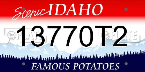 13770T2 Idaho License Plate