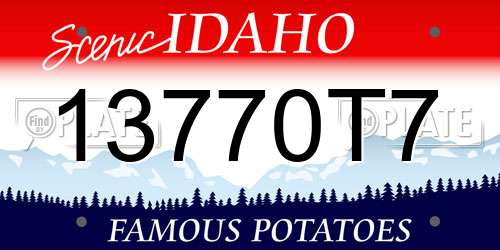 13770T7 Idaho License Plate