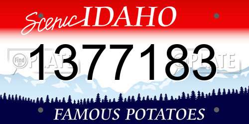 1377183 Idaho License Plate