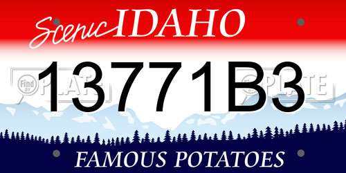 13771B3 Idaho License Plate