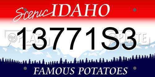 13771S3 Idaho License Plate