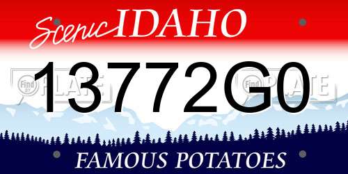 13772G0 Idaho License Plate