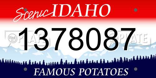 1378087 Idaho License Plate