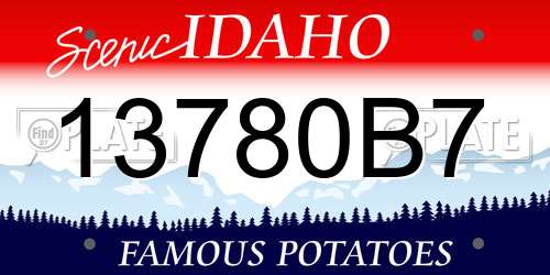 13780B7 Idaho License Plate