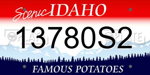 13780S2 Idaho License Plate