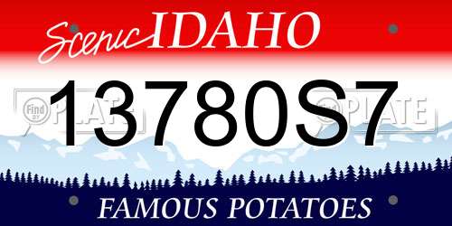 13780S7 Idaho License Plate