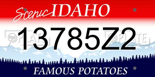 13785Z2 Idaho License Plate