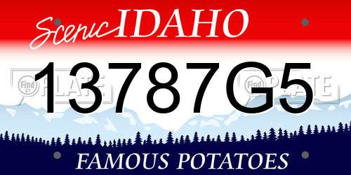 13787G5 Idaho License Plate