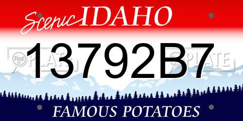 13792B7 Idaho License Plate