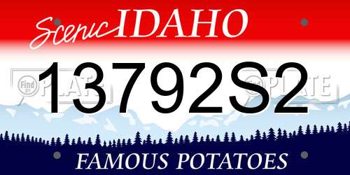 13792S2 Idaho License Plate