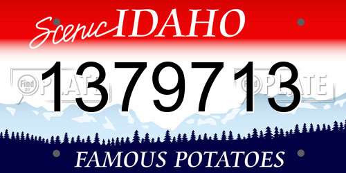 1379713 Idaho License Plate