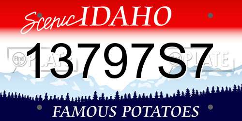 13797S7 Idaho License Plate