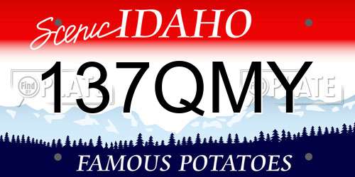 137QMY Idaho License Plate
