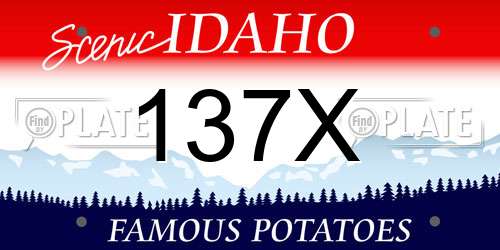 137X Idaho License Plate