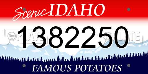 1382250 Idaho License Plate