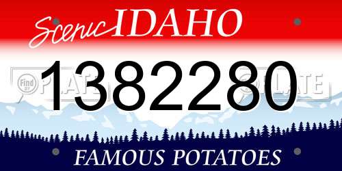 1382280 Idaho License Plate