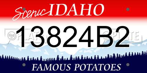 13824B2 Idaho License Plate