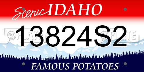13824S2 Idaho License Plate