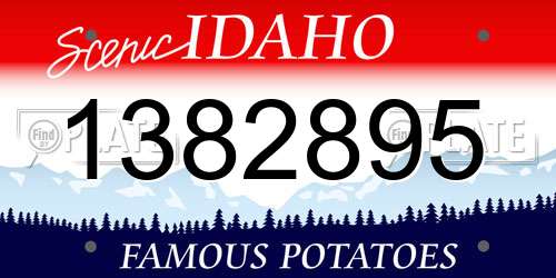 1382895 Idaho License Plate